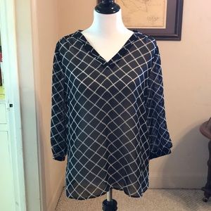 V Neck Tunic Blouse